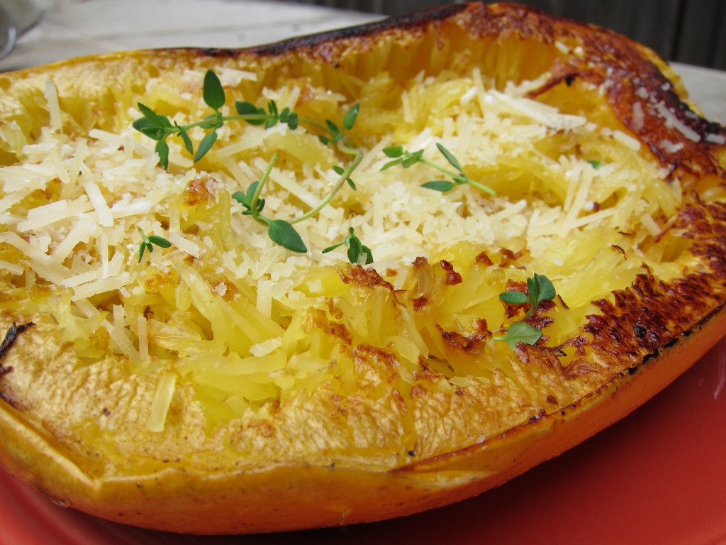 Spaghetti squash roasted in wood-fired oven served in husk, Texas Oven Co. Austin, San Antonio, Houston
