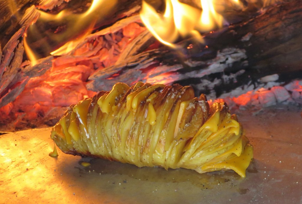 Hasselback potatoes partia cut