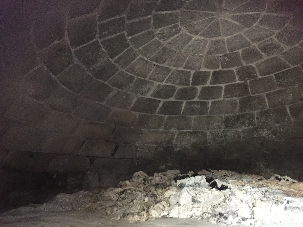 wood-fired oven before cure