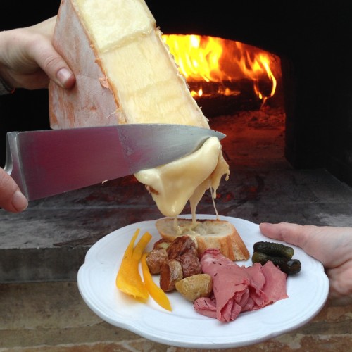 scrape raclette cheese wood-fired oven