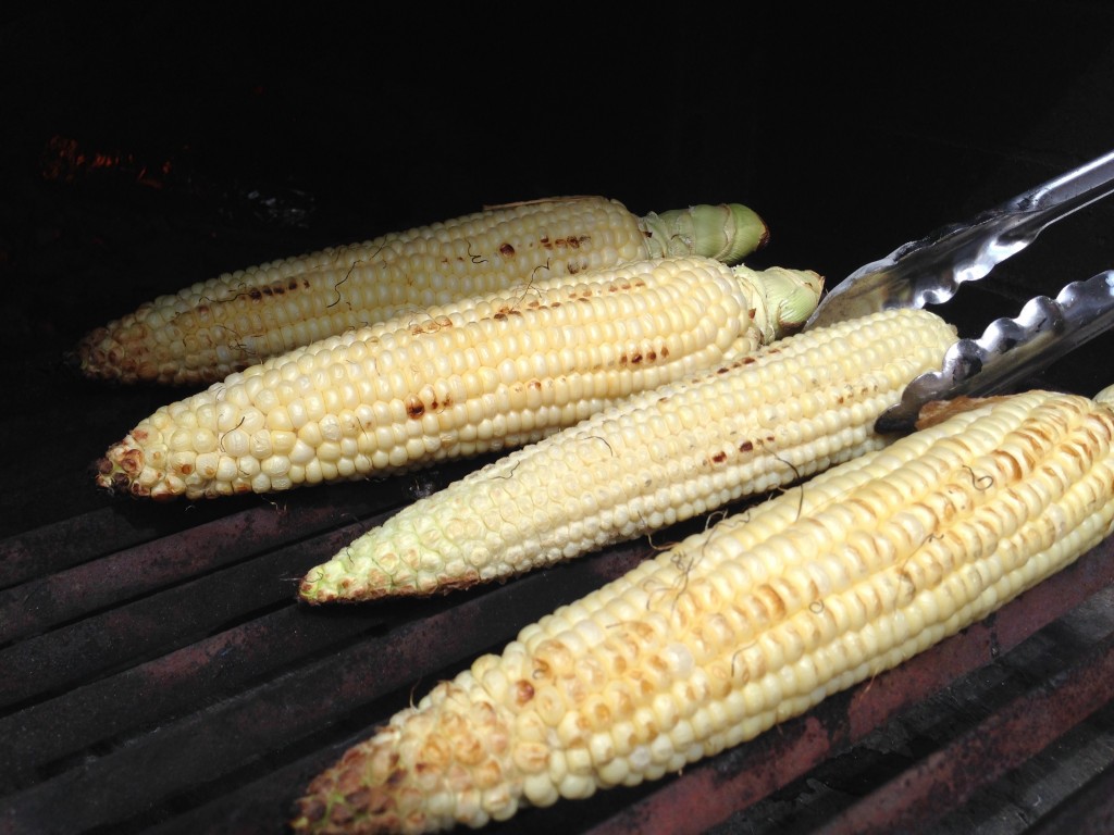 summer corn grilled for sweetness