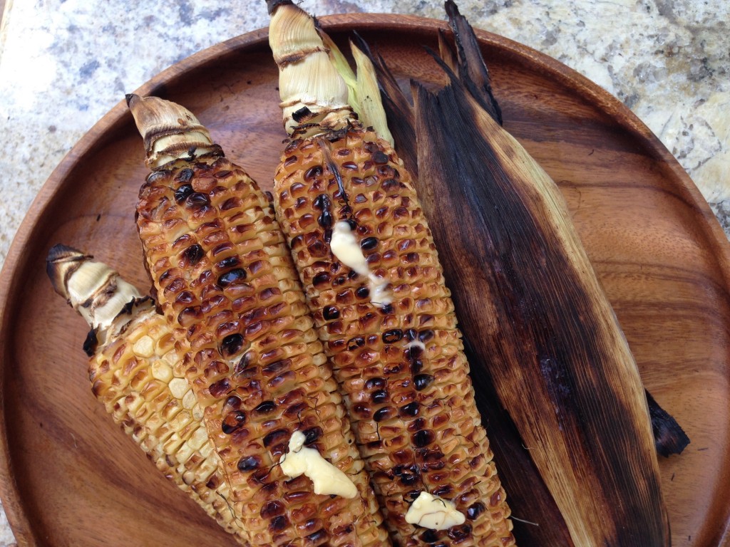 summer corn cartelized in wood-fired oven