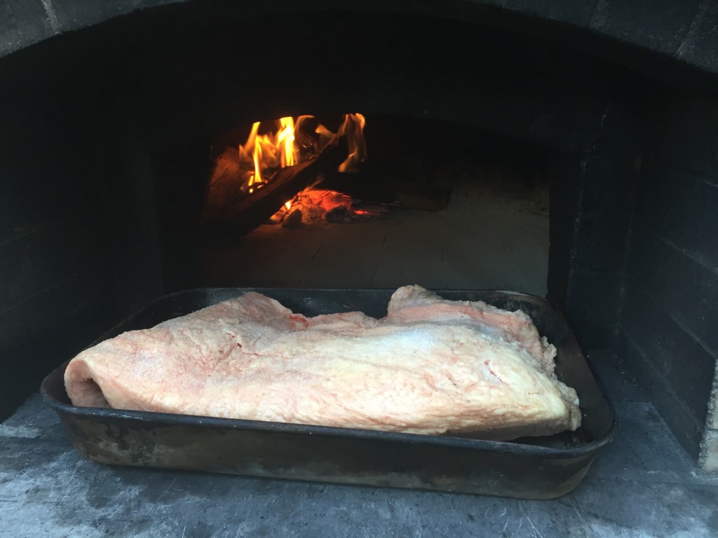 low and slow wood fired oven pizza oven brisket IMG_1288