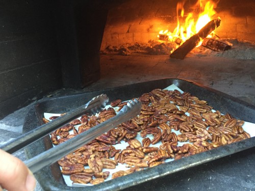 roasted pecans bourbon rosemary maple syrup