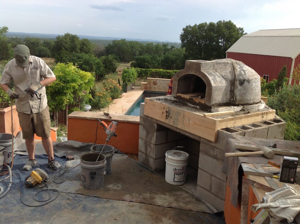 building a wood-burning oven core pizza oven core