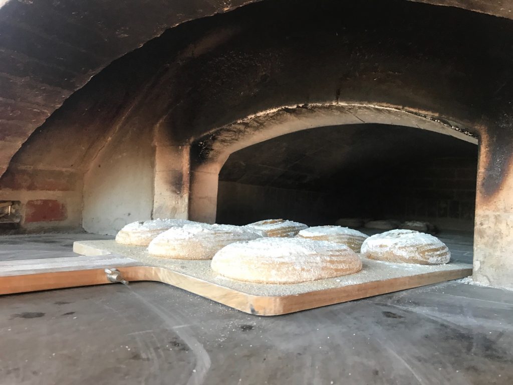 Baking Bread in a Traditional Wood Fired Bread Oven