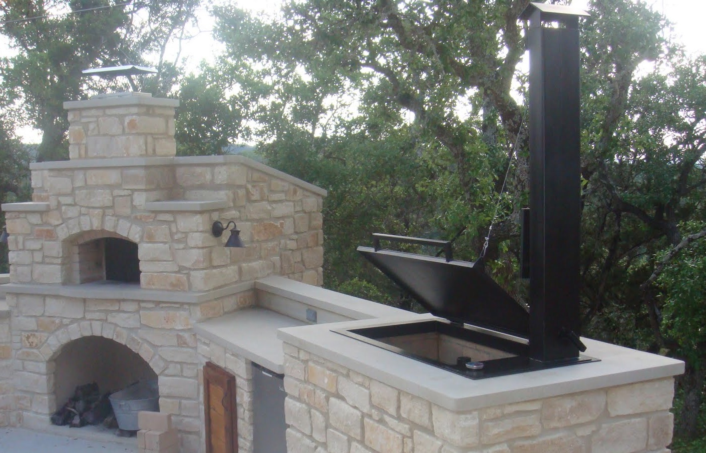 Wood Fired Pizza Oven, Outdoor Fireplace Pizza Oven Smoker