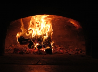 convection in wood-burning oven pizza oven circular convection