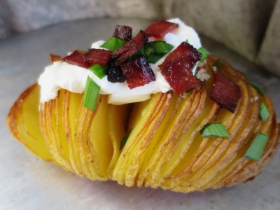 Hasselback potato show-stopping side texas oven co wood-fired oven